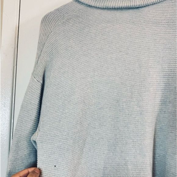 Eileen Fisher Light Gray Ribbed 100% Cashmere Long sleeve Shawl Open Cardigan L - Picture 15 of 16